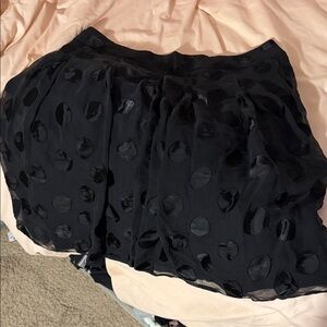 DKNYC Black Skater Skirt with Circle Accents